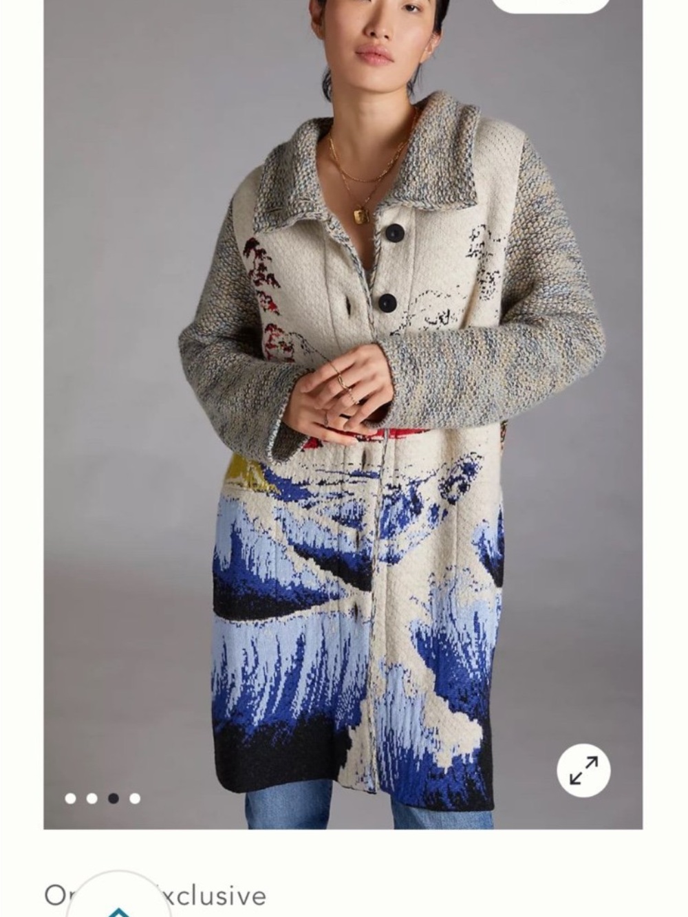 Aldo Martins wave knit cardigan coat